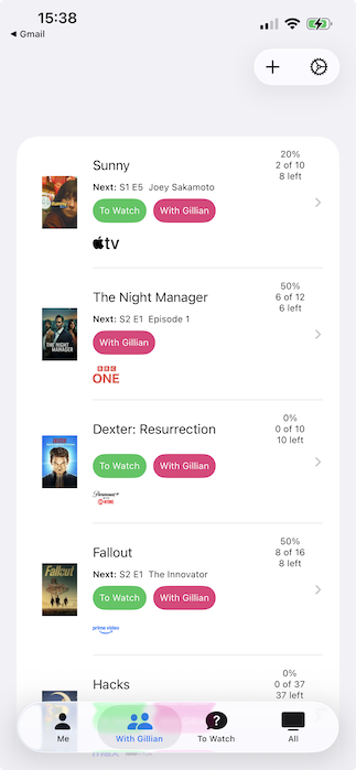 Home page showing all options
